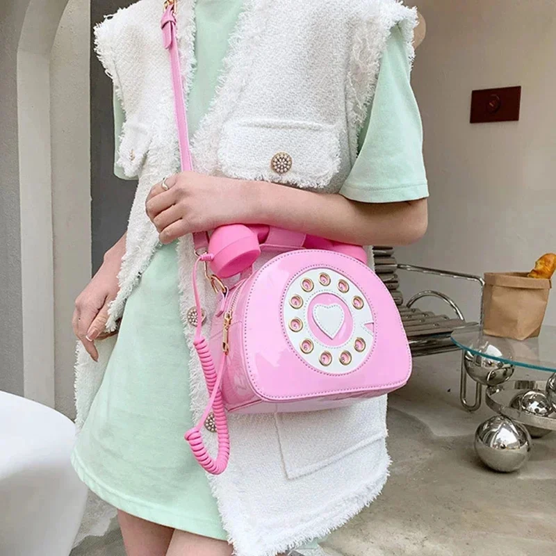 

2024 Fashion Personalized Telephone Appearance Women's Handbag Creative Simulation Digital Kawaii Light Luxury Crossbody Bag