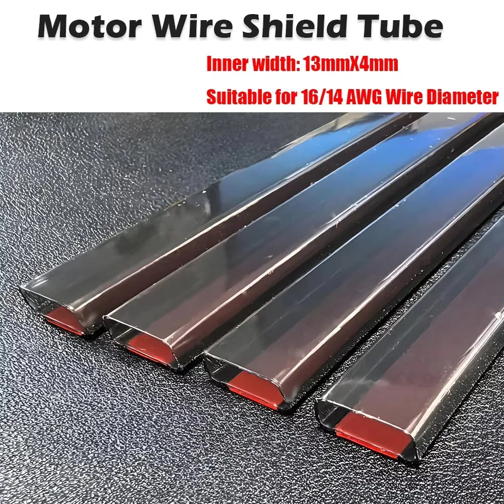4Pcs 14mm Width RC Brushless Motor Wire Protection Tube Wire Cover Shield 70/90/100/130mm Cable Sleeve For FPV Racing Drone RC M