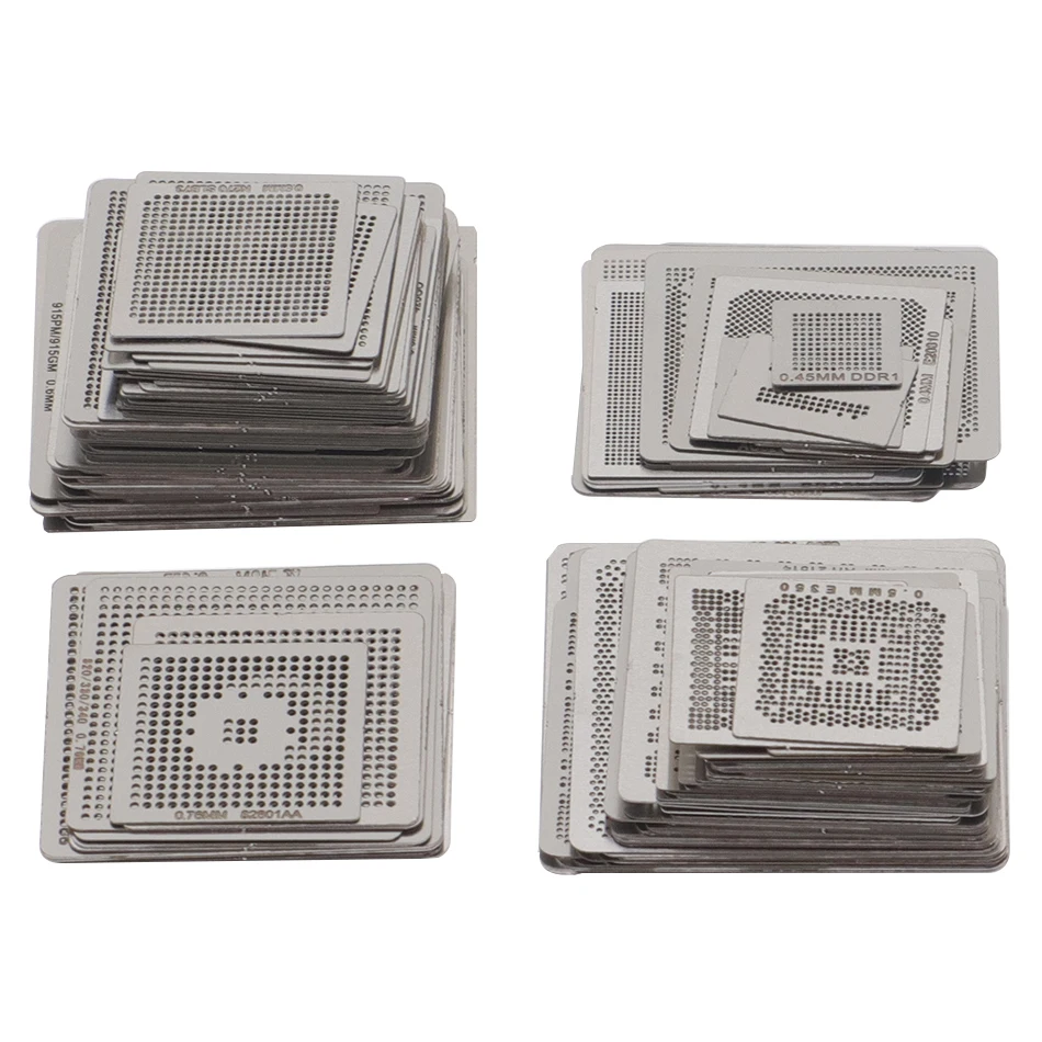 BGA130Pcs stencil stencil riscaldati diretti universali per modello di memoria SMT SMD DDR CPU modello di scheda grafica Southbridge