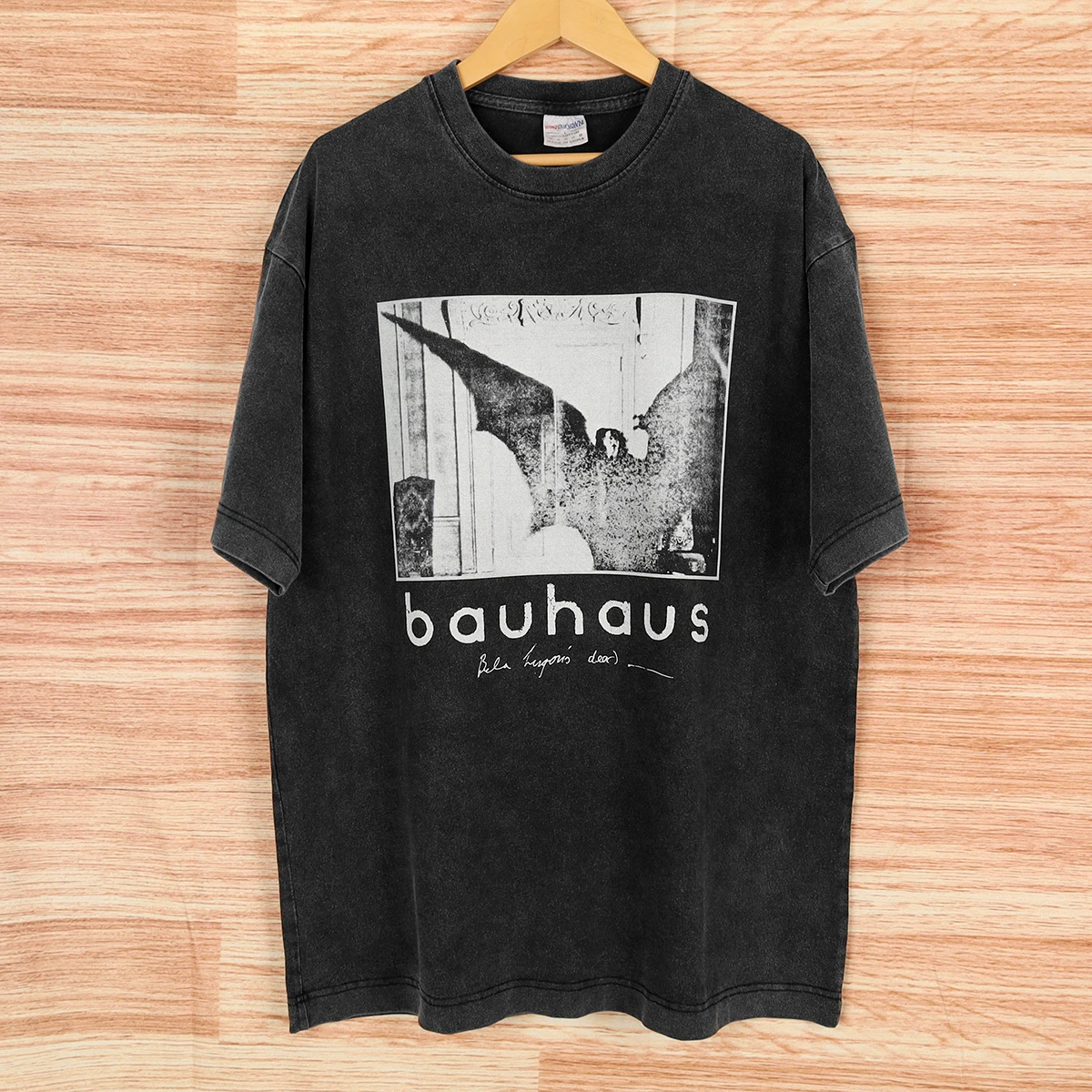 Camiseta Bauhaus Bela Lugosi's Dead New Wave Goth Rock Post Punk Cocteau Twins Band, Roupas Masculinas de Verão, Camisa de Algodão Lavado