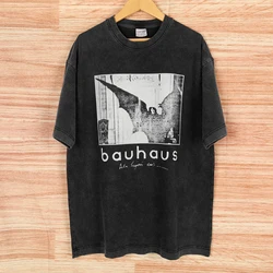Bauhaus T Shirt Bela Lugosi's Dead New Wave Goth Rock Post Punk Cocteau Twins Band Summer Men's Tops Clothes Washed Cotton Shirt