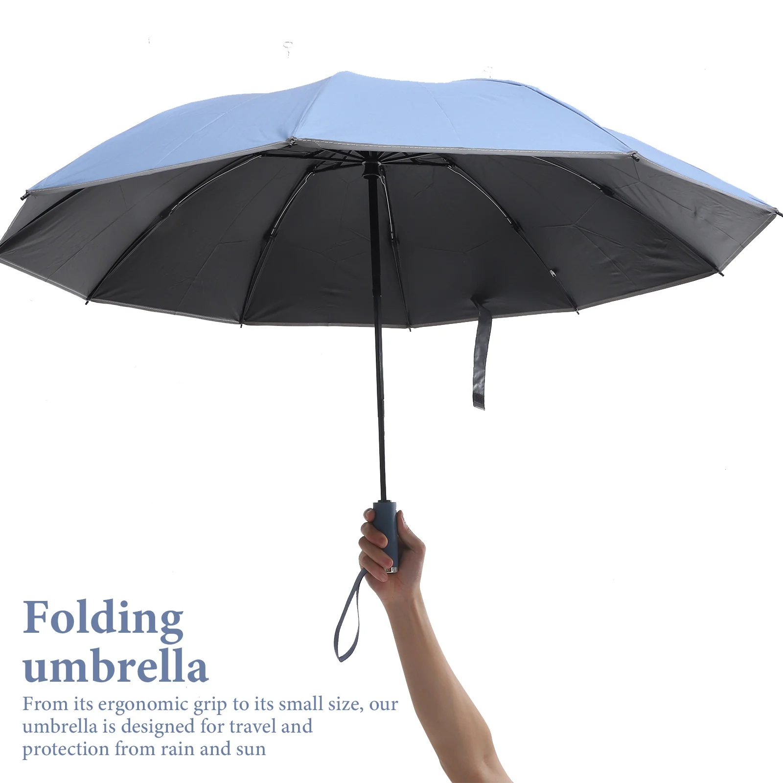 

10 Rib Folding Umbrella Compact Travel Sun Rain Uv Protection Portable Small Umbrella For Outdoor Walking