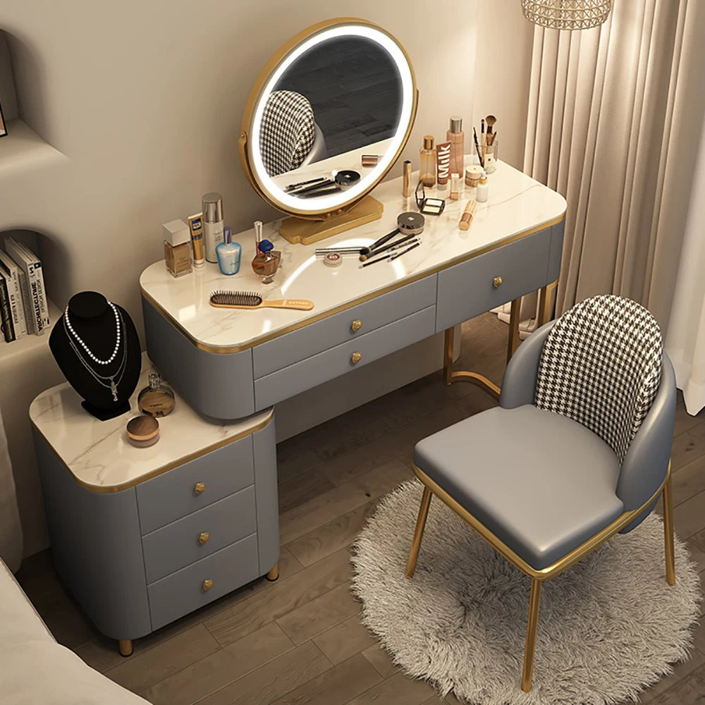 Meja rias kecantikan Mewah Trendi sederhana minimalis unik meja rias kualitas elegan Coiffeuse De Chambre furnitur kamar tidur