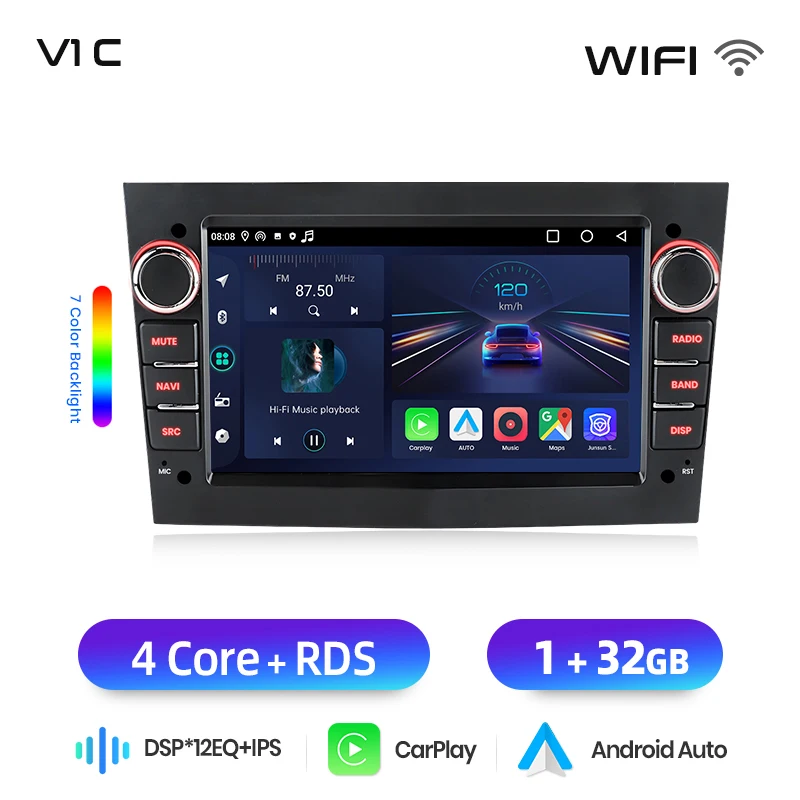 Junsun Draadloze CarPlay voor Apple Android Auto Radio voor Opel Astra Vectra Vauxhall Antara Zafira Corsa Vivaro Meriva BT RDS