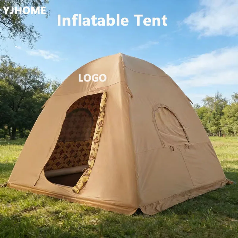 YJHOME Waterproof Camping Tent Inflatable Air Tube No Skeleton Required Strong Inflatable Tent for 1-2 Person Outdoor Adventures