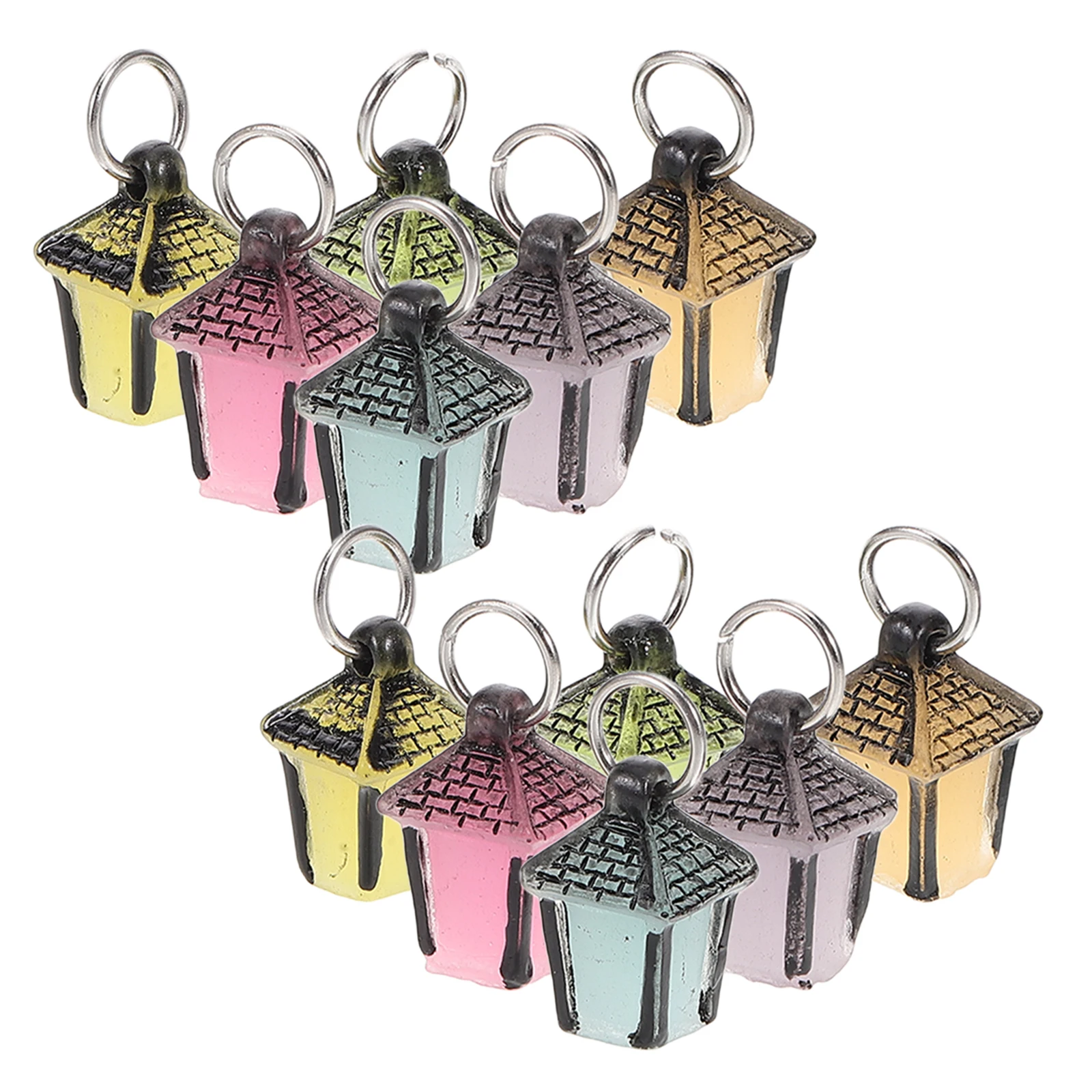 

12 Pcs Mini L Decorative Accessories scape naments Resin Crafts Glow Dark Decorative Accessories DIY Small Charms Lamp Prop