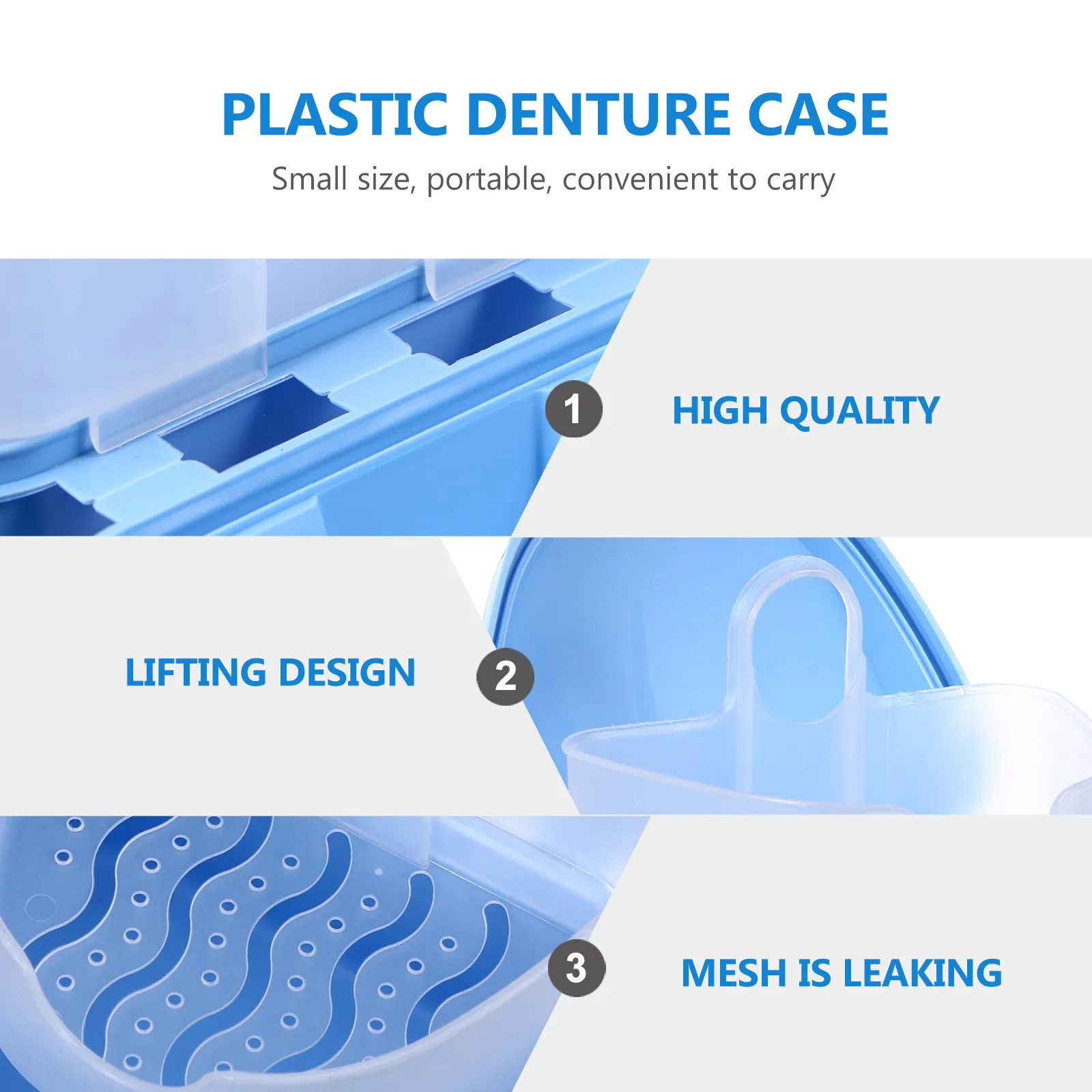 

Компактный контейнер для хранения зубных протезов с щеткой, дорожный футляр для протезов для путешествий и командировок, инструмент для замачивания и чистки.