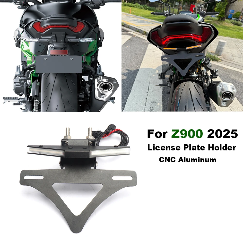

New Motorcycle Rear Short Tail License Plate Holder Fender Eliminator Bracket Turn light kit For Kawasaki Z900 Z 900 z900 2025