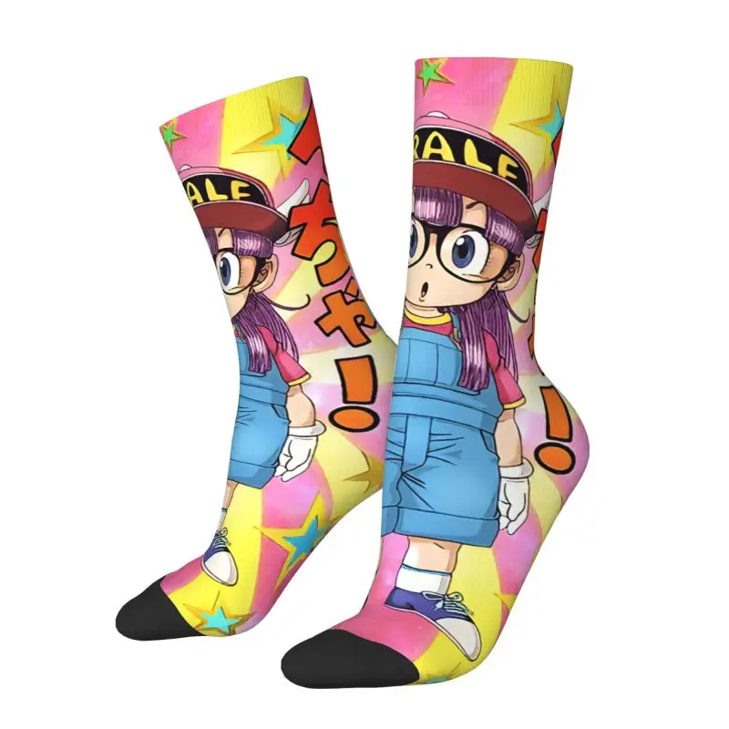 Custom Dr S-Slump Arale Norimaki Men Women Crew Socks Unisex Cool Manga Spring Summer Autumn Winter Dress Socks