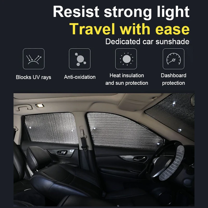 Sunshades For Volkswagen VW Caddy 2K Maxi 2003-2019 2018 2017 2016 Car Anti-UV Sunshade Full Cover Windshield Visor Accessories view 6