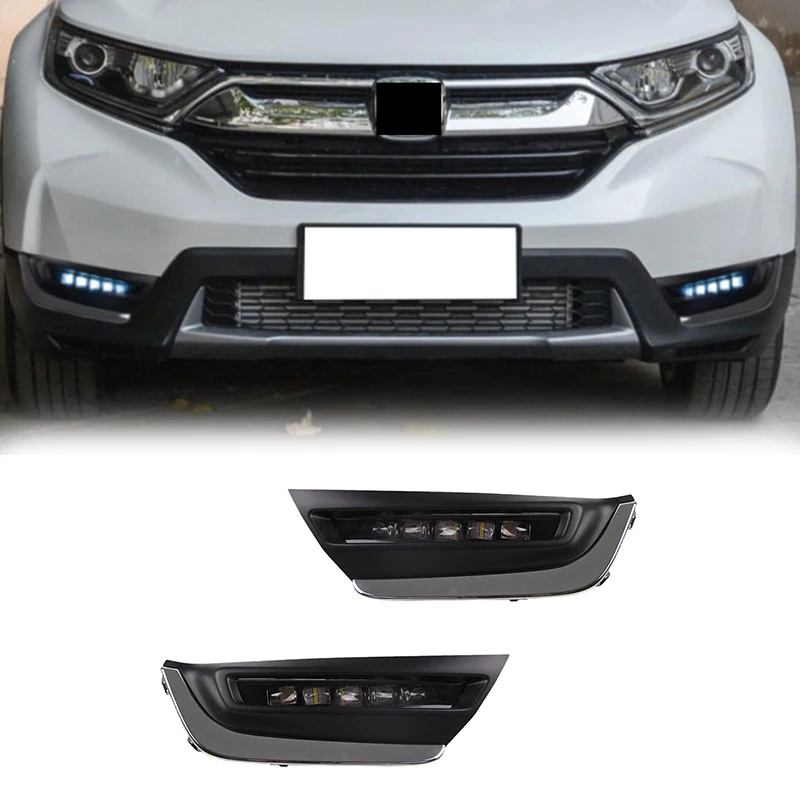 

Gobison Factory Price LED Daytime Running Light Fog Lamps With for Honda CRV CR-V 2017 2018 Fog Light
