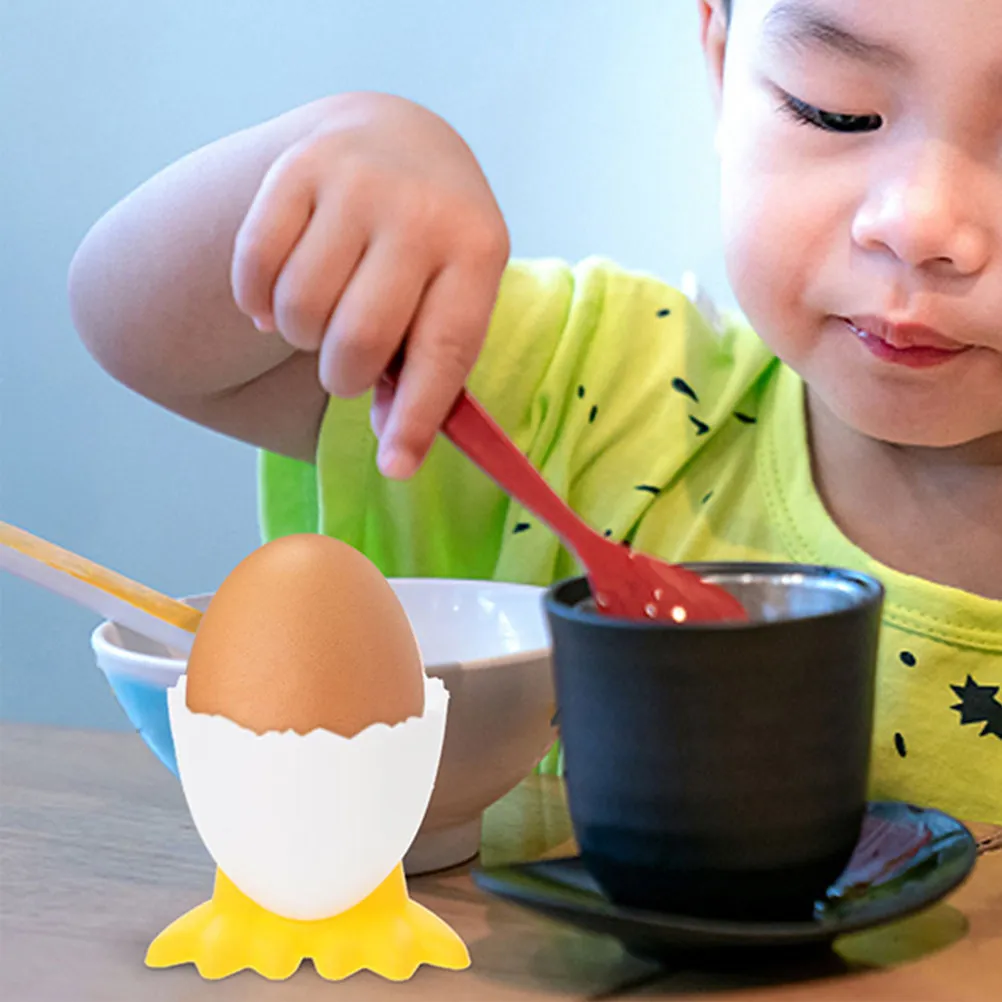 8Pcs Egg Cups Stable Cartoon Egg Holders for Breakfast Soft Boiled Eggs Kitchen Decorative Easter Dining Table