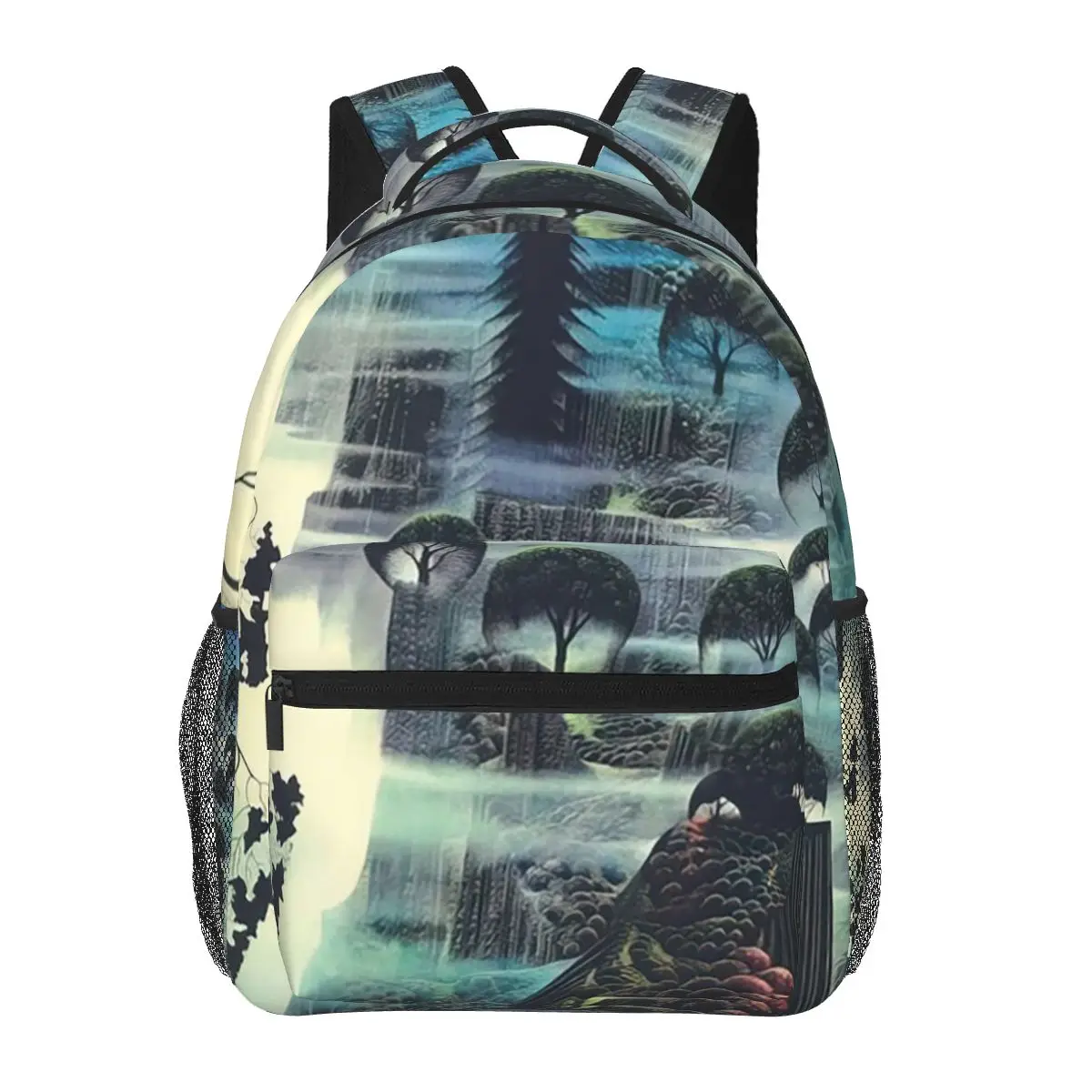 

Eyvind Earle Surf Wind And Fog Backpack Hot Sale Daypack Large Capacity Children BookBag School Bag Shoulder Bags for Men Women