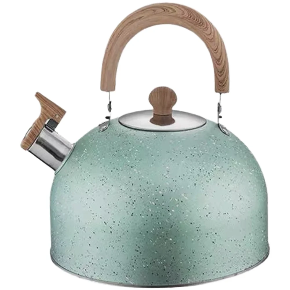 Hammered Finish Stainless Steel Whistling for kettle Featuring Flat Bottom Base Compatible with All Stovetops 2L for 3l 4L