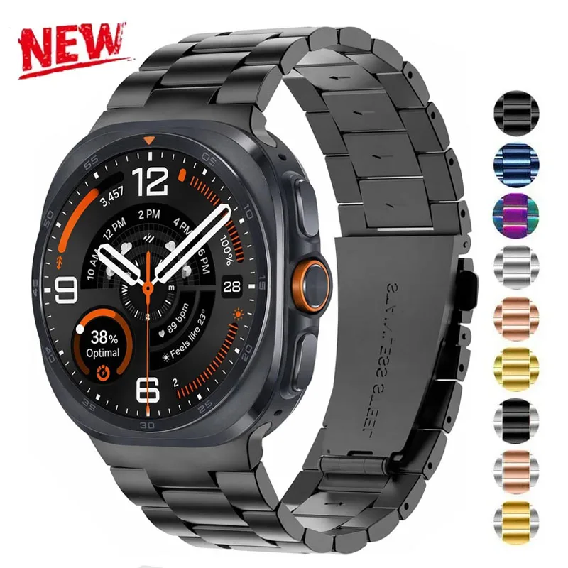 Image of Metallarmband für Samsung Galaxy Watch Ultra 2/Ultra 2025 47mm Edelstahlband ohne Lücke Galaxy Watch 9 8 40 44mm/8 Classic 46mm