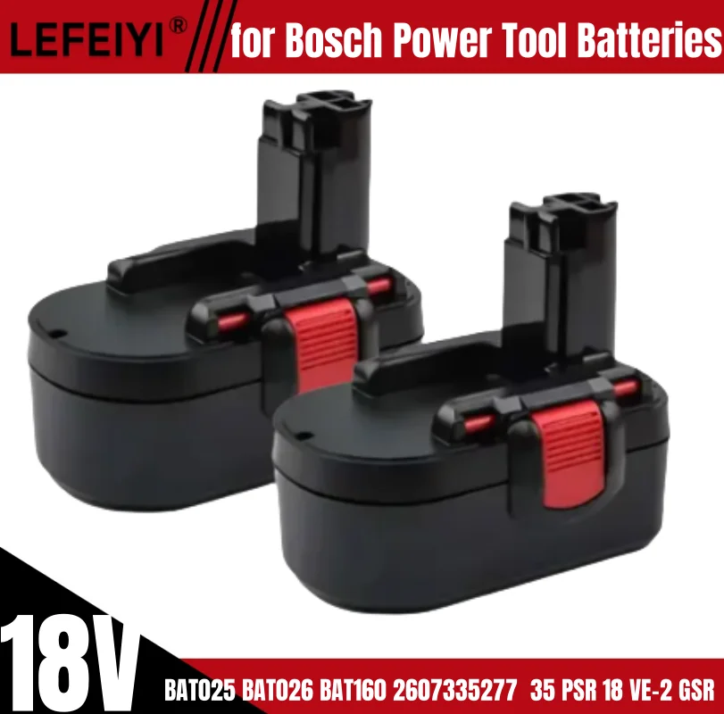 18V 12.8Ah Remplacement Battery for Bosch BAT025 BAT026 BAT160 2607335277 2607335535 2607335735 PSR 18 VE-2 GSR