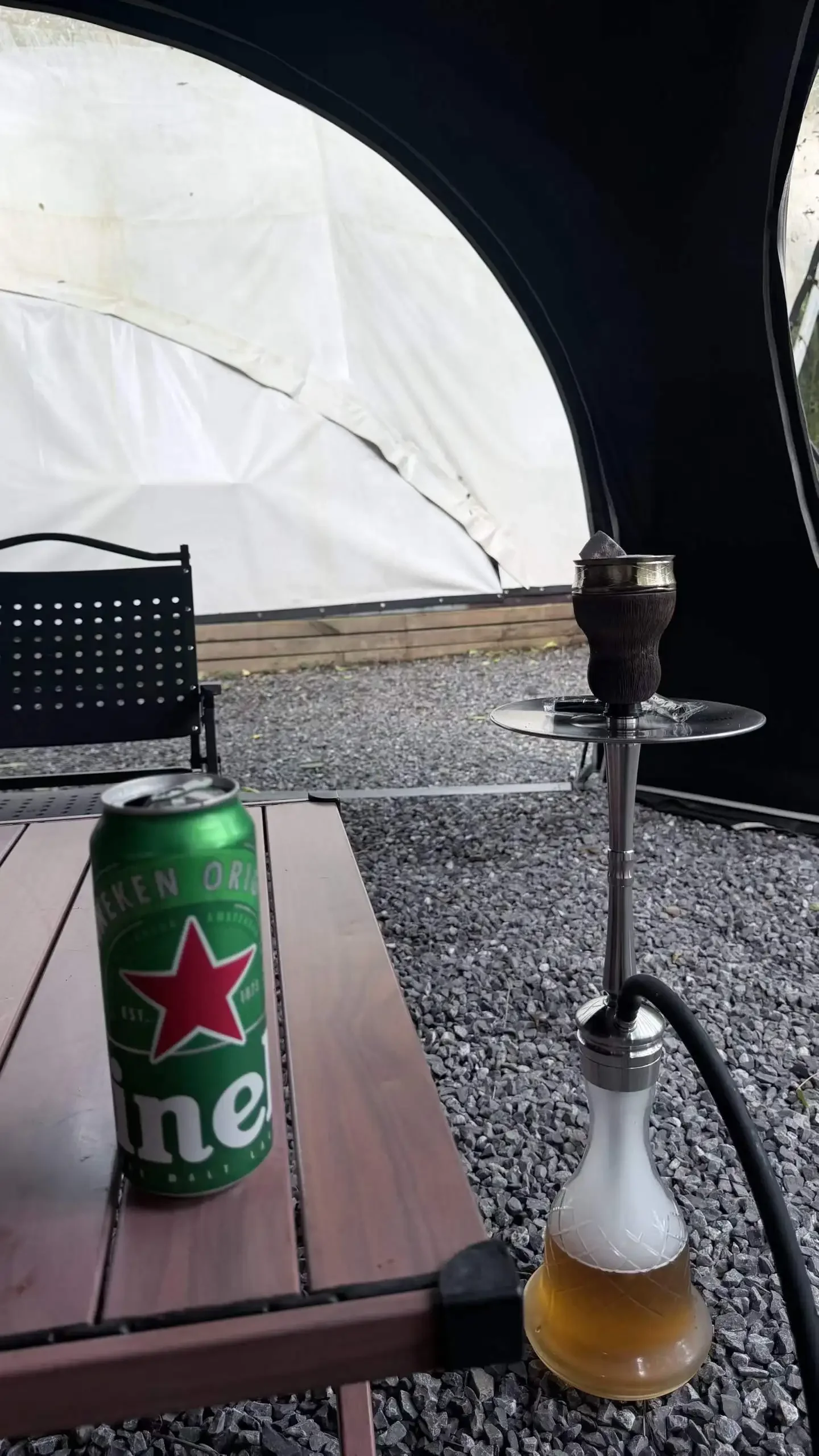 Hoob Go On Pro Hookah Shisha High Quality 304 Stainless Steel Large Hookah With Glass Bottle Single Pipe