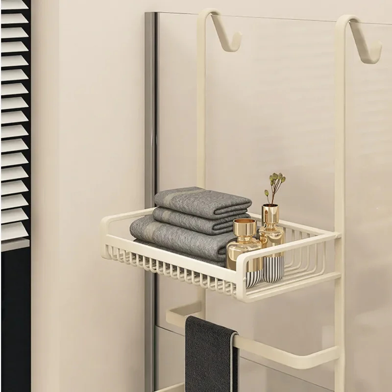 

Creamy Wind Bathroom Hanging Basket Thickened Waterproof Shelf Draining Ventilated Organizer No-Drill Installation Bath Storage