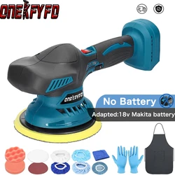 6 Gears Adjustable Car Polisher Cordless Auto Polishing Machine Adjustable Speed Sanding Waxing Tools For Makita 18v（No Battery）