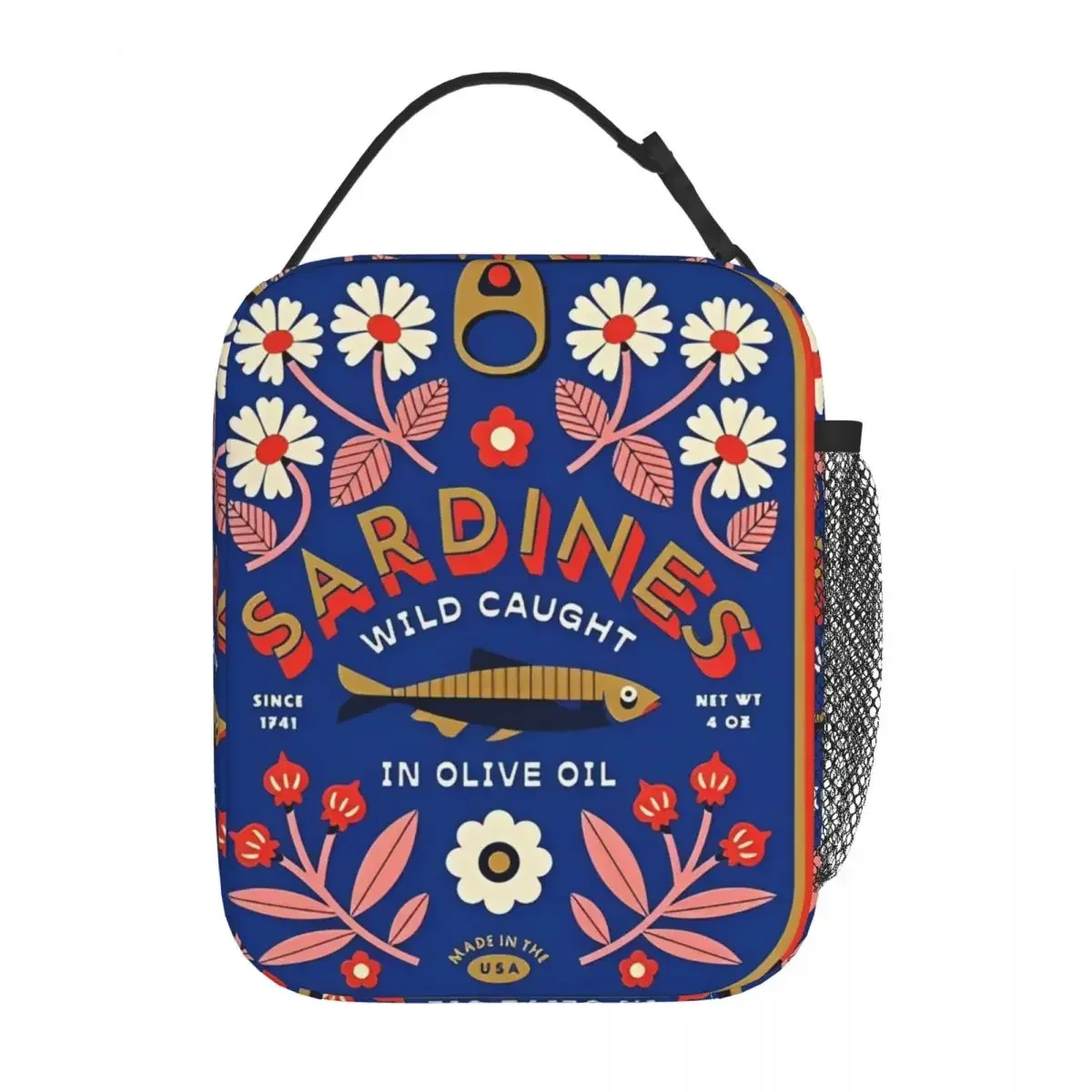 Sardines Insulated Lunch Bags Cooler Bag Reusable Meal Container High Capacity Tote Lunch Box Girl Boy Work Picnic