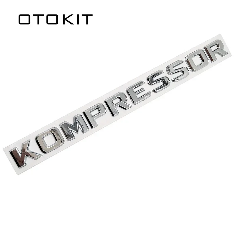 3D Chrome ABS KOMPRESSOR Badge Emblem Sticker for Mercedes Benz SLK CLK SL CLS ML GL A B C E S Class CL55 SLK200 C180 CLC200