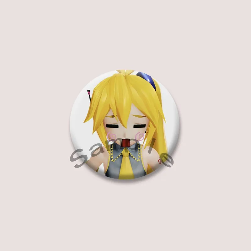 الإبداعية الظاهري المغني أكيتا نيرو بروش مستدير لطيف الكرتون المعبود تأثيري شارات DIY بها بنفسك على ظهره الملابس والاكسسوارات دبابيس المجوهرات #6