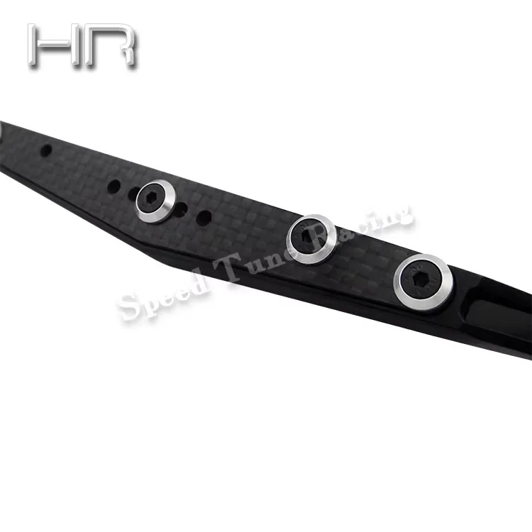 Haste de tração inferior traseira mista de fibra de carbono de liga de alumínio usinada CNC para Losi 1:10 Rock Rey Baja Rey 4WD