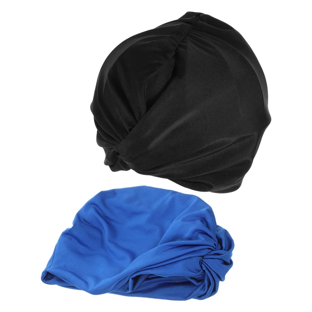 

2Pcs Swim Caps Women Adult Nylon Swimming Caps Lightweight Flexible Swim Hat Hair Guard Stretchy Hat for Swimming
