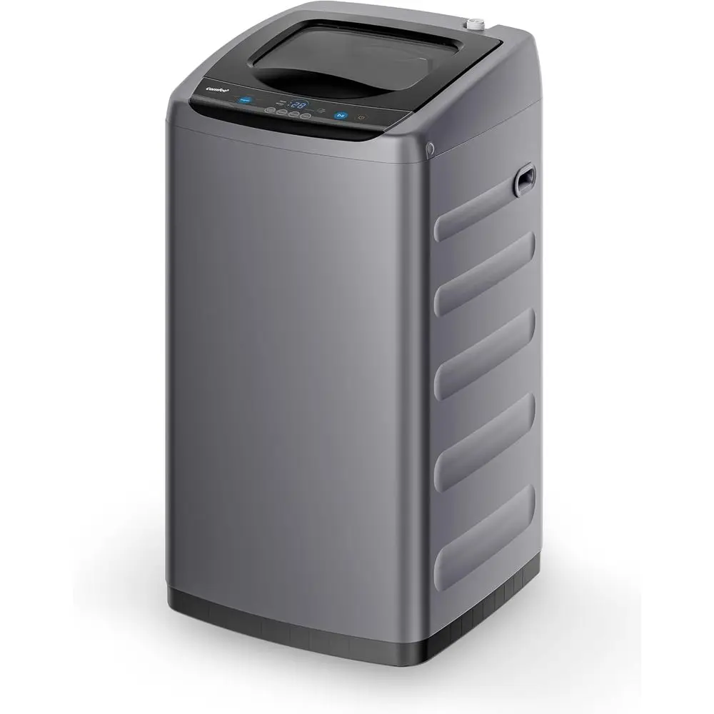 

Portable Washing hine, 0.9 cu.t Compact Washer With LED Display, 5 Wash Cycles, 2 Built-in Rollers, Space Saving ull-Automatic W