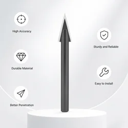 10PC 6MM 30° Standard Angle V-Carbide CNC Alloy Milling Cutter Set 2-Edge Stone Engraving Router Bits for 3D Carving And Letter