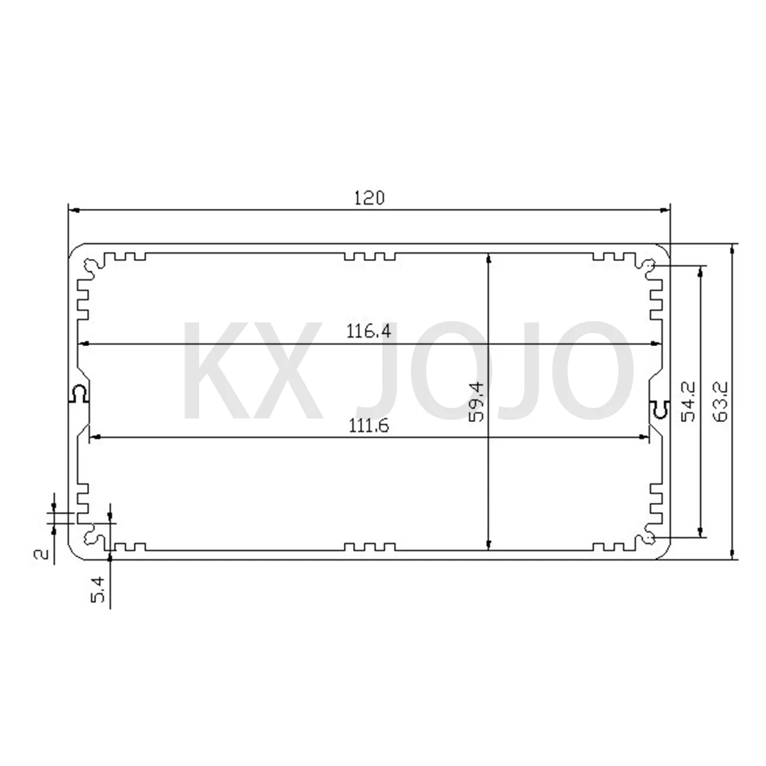 Aluminum Enclosure 120*63*130/155mm Split Box PCB Silver/Black Instrument Box DIY Electronic Project Case  DIY Power Supply