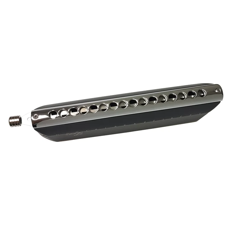 Feifan Chromatic Harmonica, G64, 16 Holes Harp, Mouth Organ, Alloy Comb, Darksteel Cover Plate, Professional Musical Instruments