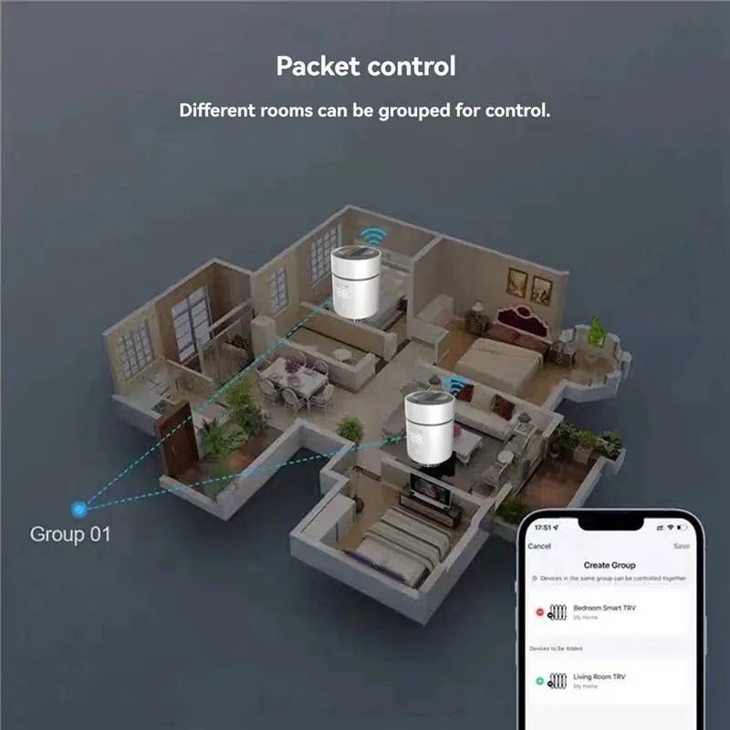 N84R Tuya Wifi Termostato Intelligente TRV Termostatico Valvola Del Radiatore Attuatore Controllo della Temperatura Casa Intelligente Voce Casa