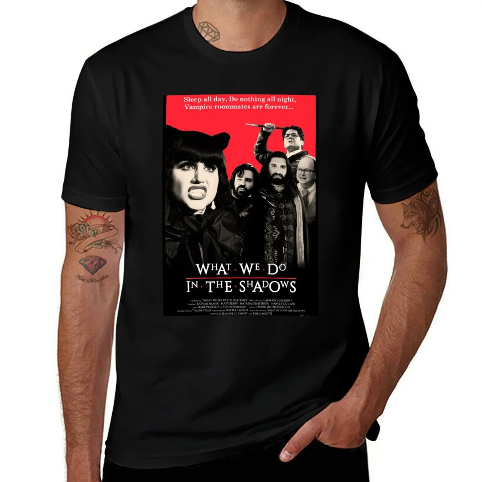 What We Do In The Shadows-Nadja, Laszlo, Nandor, Colin Robinson and Guillermo-Lost Boys Style T-Shirt