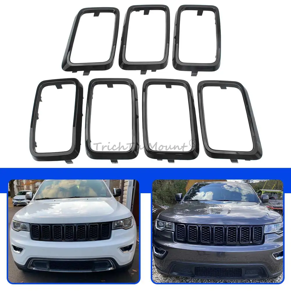 

Car Front Grille Insert Trim for Jeep Grand Cherokee 2017-2021,2016 75th Anniversary model Jeep Grand Cherokee accessories