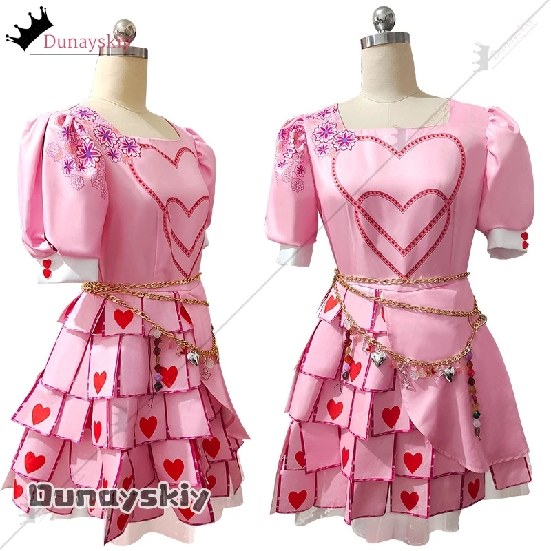 Hot Girls Dresses Kids D-Descendants 4 Red Cosplay Costume Movie Princess Dress Halloween Carnival Dress Up