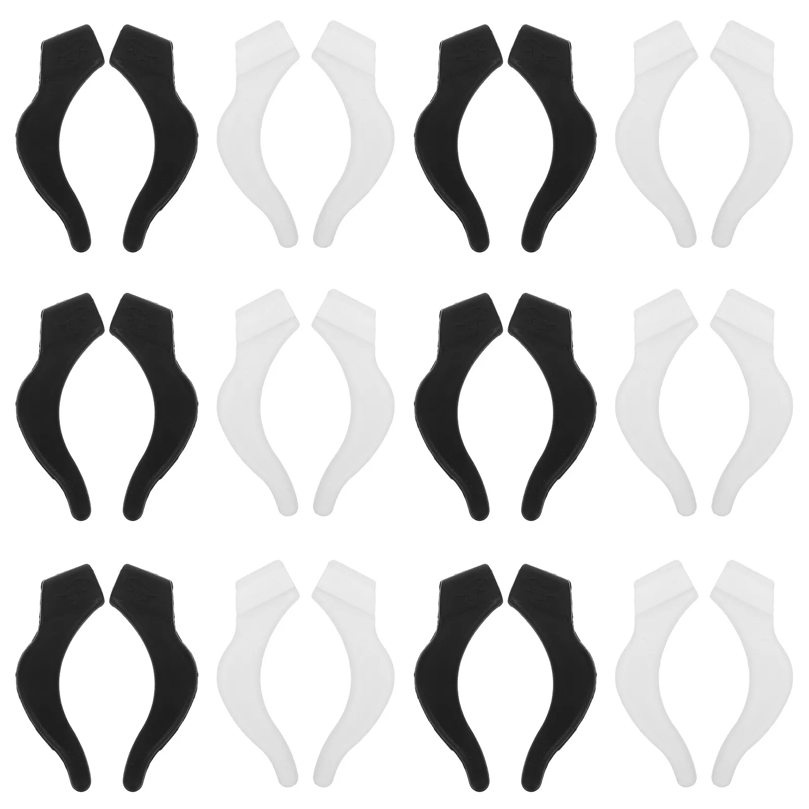 

24Pairs Soft Silicone Eyeglass Temple Tips Sleeve Retainer Anti Slip Glasses Ear Grippers for Daily Wear Outdoor Sports