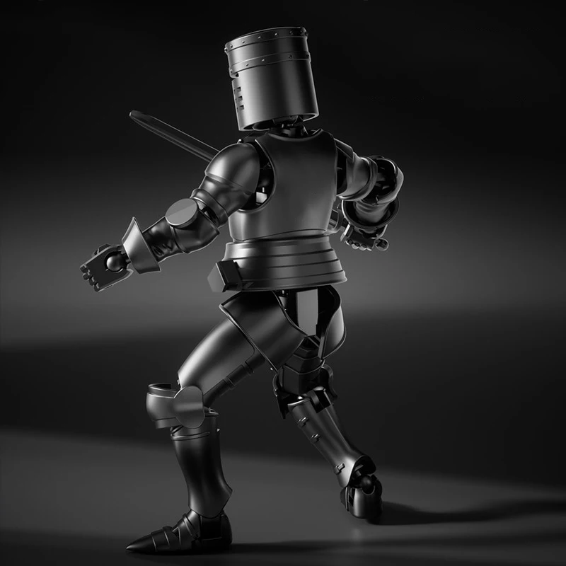 Factice de chevalier mobile multi-articulation, imprimé en 3D, bouclier de casque du moyen âge, Robot Shapeshift, 13 figurines d'action, jouets, ornement