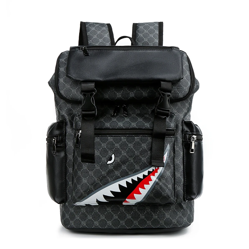 anime backpack Travel Rucksack Cartoon Shark Print Primary School Student Satchel Backpack Mochila Infantil back to school anime