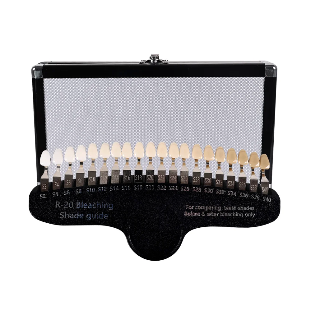

ELIJAH R-20 Bleaching Shade Guide Dentistry 20 Colors 3D Teeth Whitening Comparing Toothguide Dentistry Colorimetric Plate