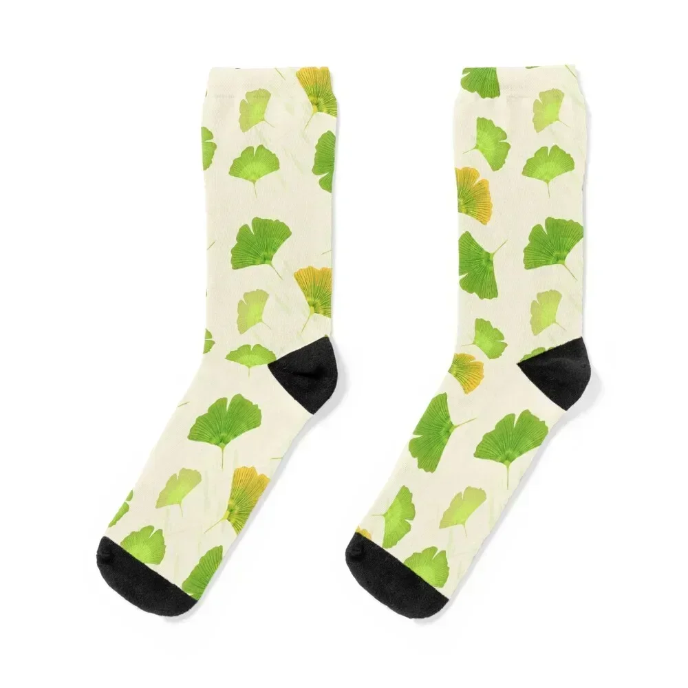 

Leaves of Ginkgo biloba Socks christmas stocking christmass gift christmas gifts funny gift Socks For Men Women's