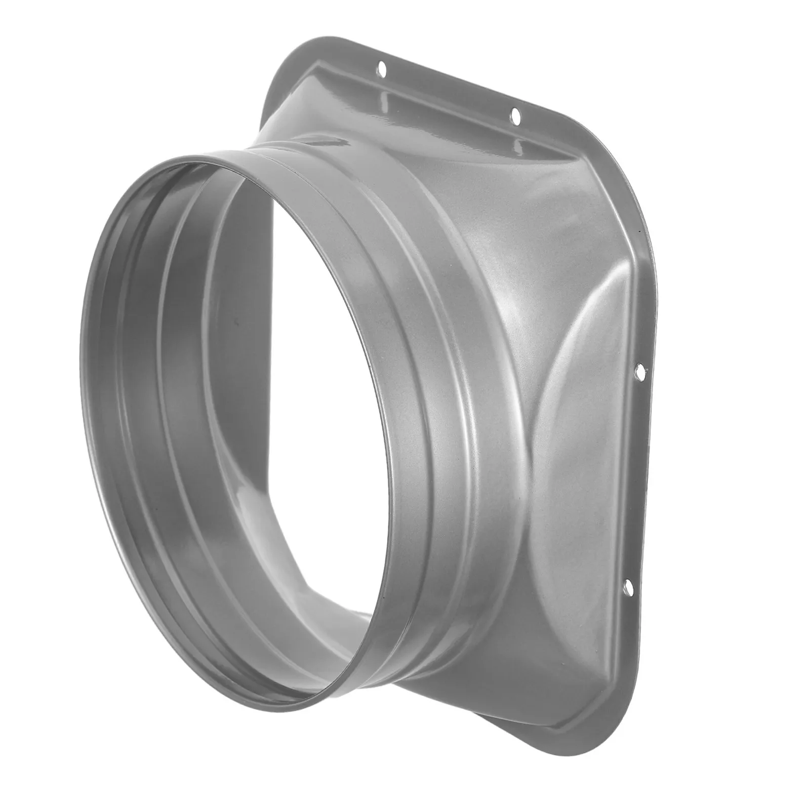 Duct Transition Square to Round 4 Inch Metal Flange Connector Hvac Air Conditioning Ventilation Fresh Air System Adapter