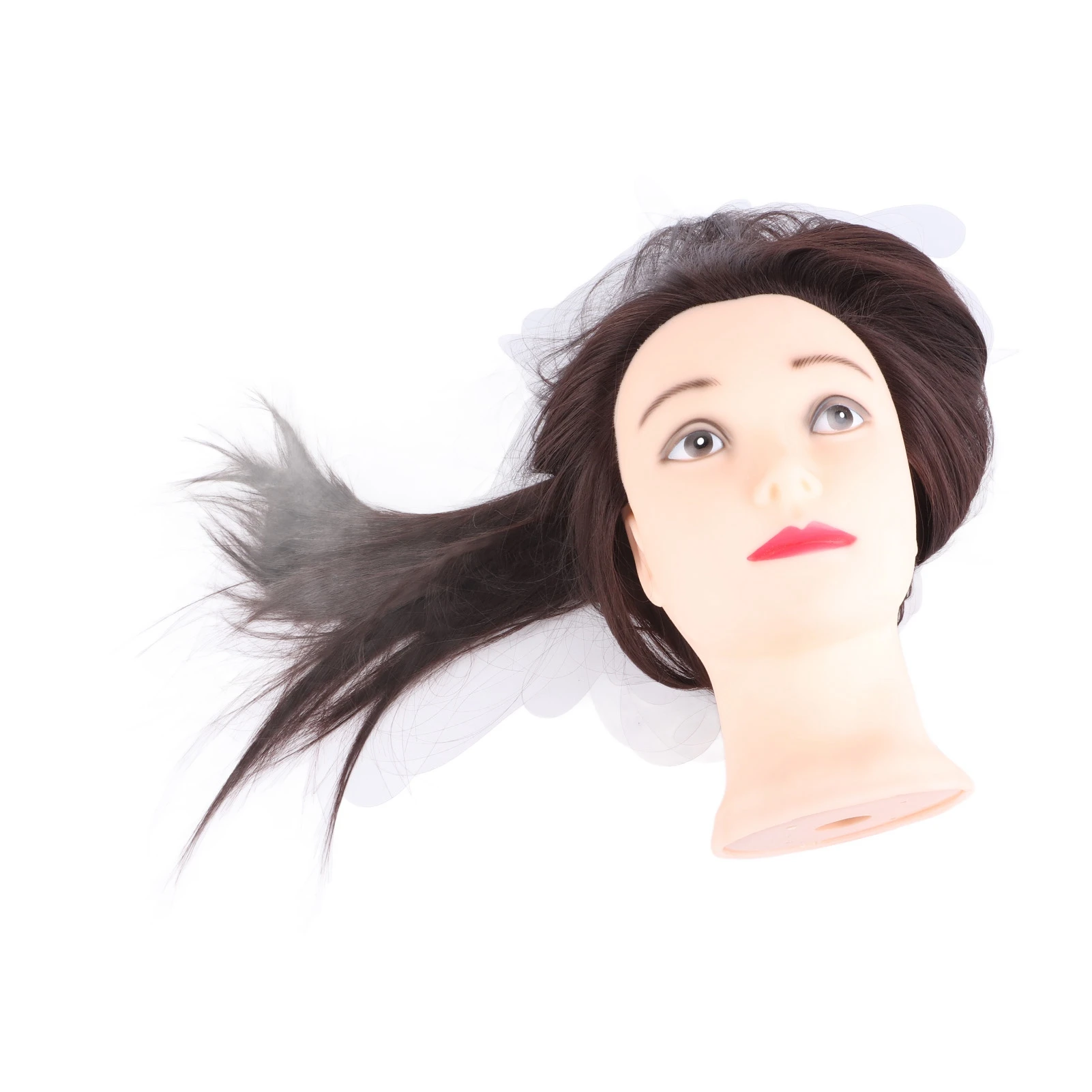 Kepala Pelatihan Tata Rambut 24in Model Kepala Pelatihan Tata Rambut Salon Manekin Praktek Tata Rias dengan Tempat Penjepit