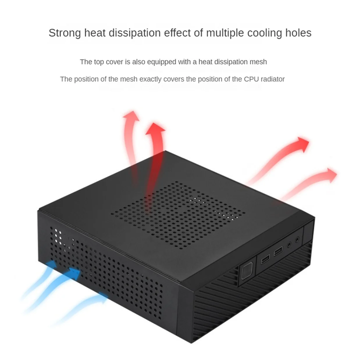 M06 Mini Desktop Case MINI-ITX PC Chassis Versatile and Efficient Industrial Control Case with Foot Stand