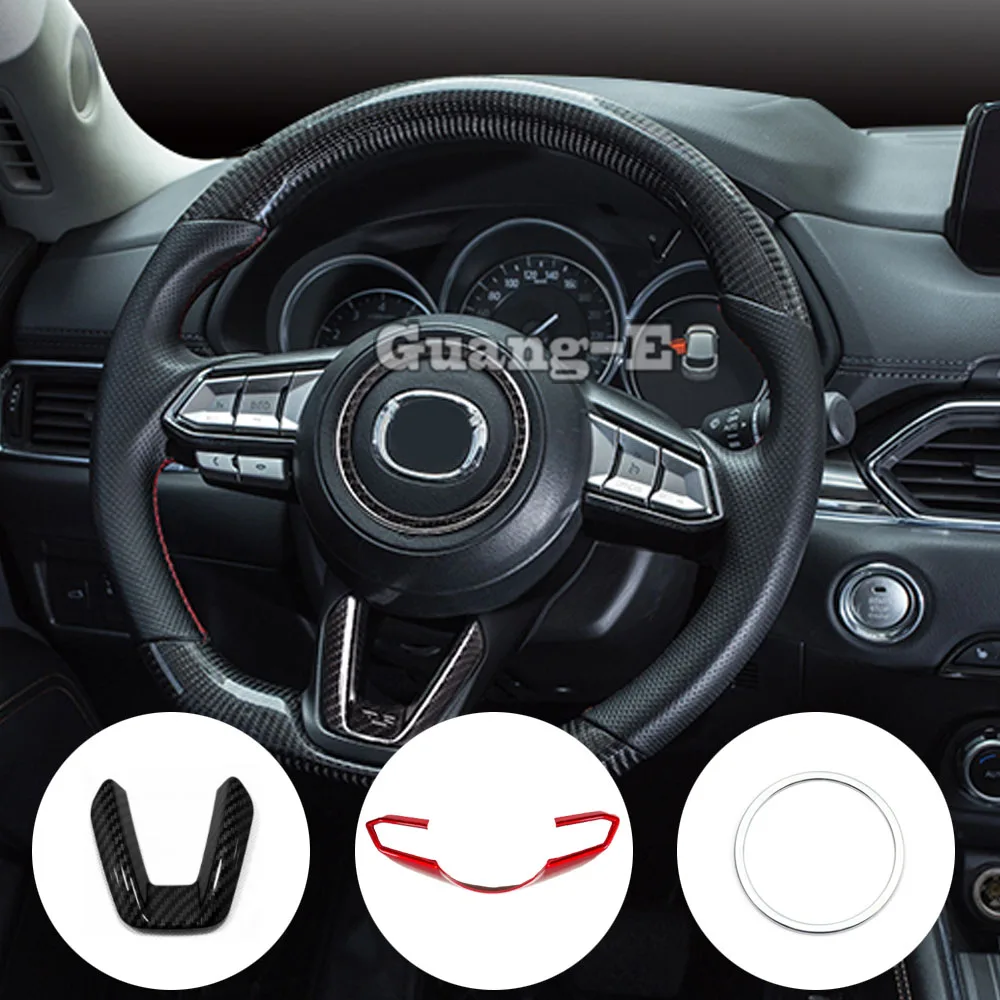 

Для Mazda6 Mazda 6 Atenza 2017 2018 2019 Автомобильный Стайлинг Чехол Рулевое колесо Внутренний комплект Переключатель Накладка Ручка Рамка Часть Литье 1 шт.