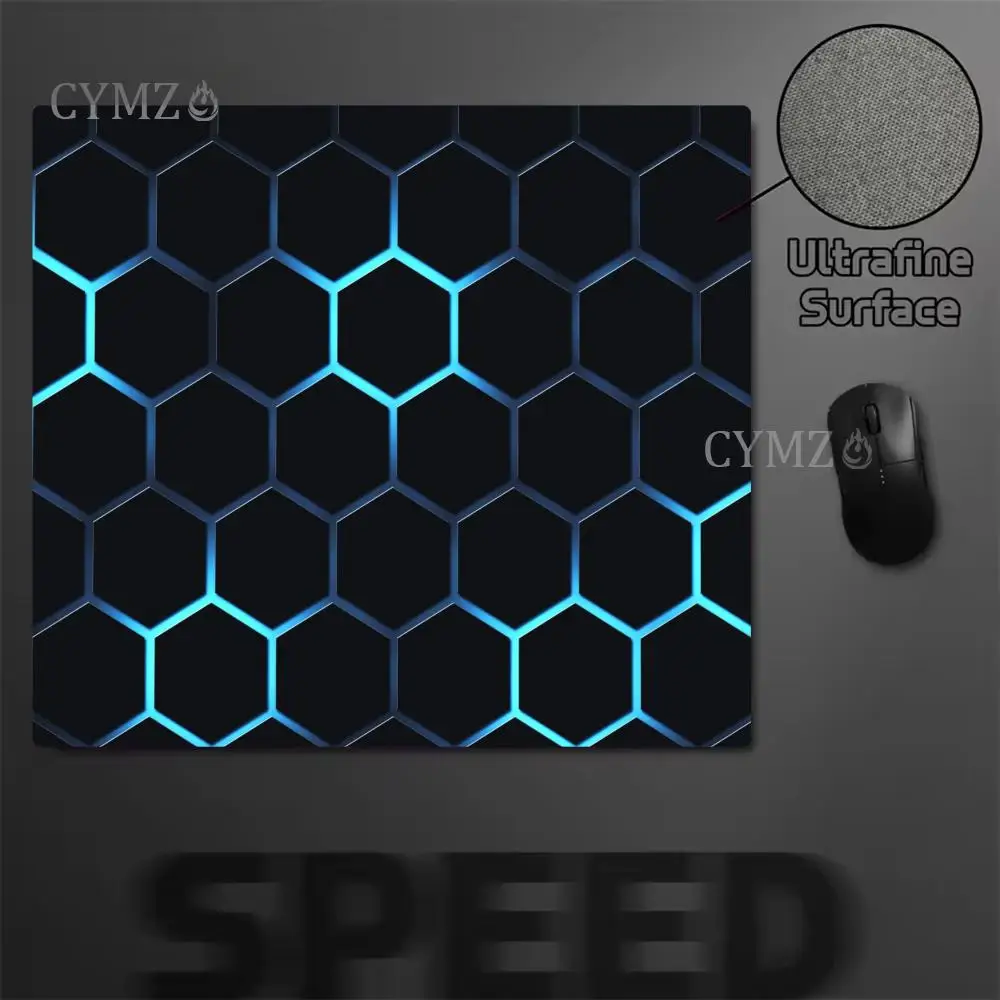 Honeycomb pattern Mouse Pad  Small Office Table Mats Computer Accessories Washable Non-slip Rubber with Precision Lock Edge