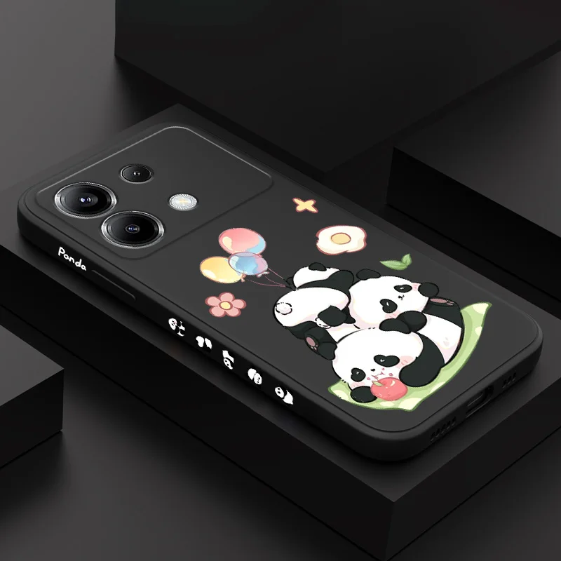 Picnic Panda Phone Case For Xiaomi Poco X6 M5 M5S F5 X5 F4 X4 M4 F3 M3 X3 F2 Pro 4G 5G GT Silicone Cover