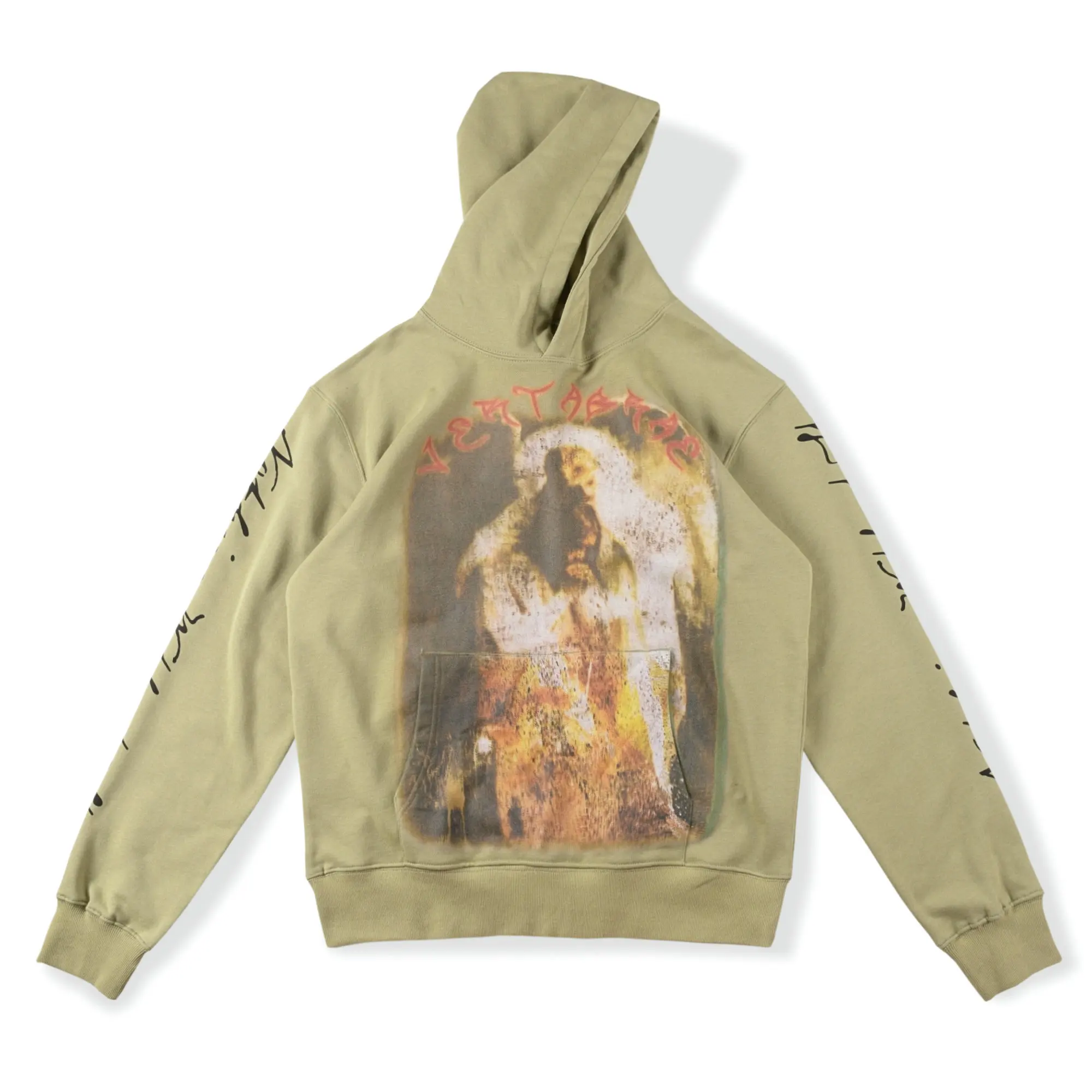 

Vertabrae American high street trend Sacred prayer oversized hooded sweatshirt for both men and women