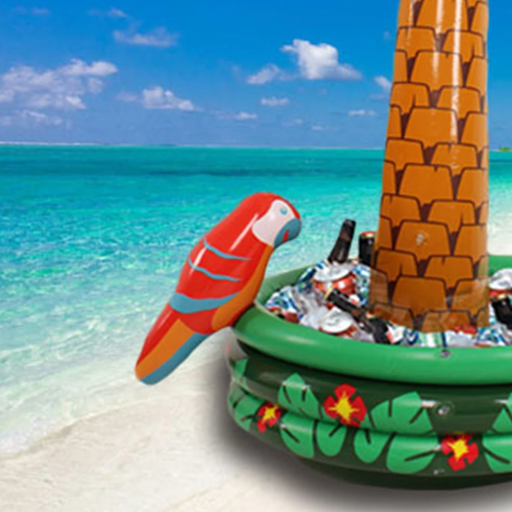 

1PC Inflatable Parrot Coconut Tree Ice Bucket Decor PVC Inflatable Coconut Tree Multi-functional Coconut Tree Ice Bucket Funny I