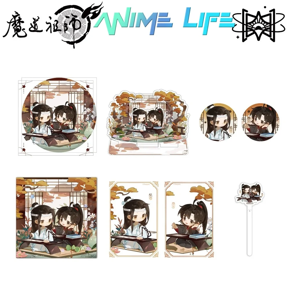 Official Anime MDZS Mo Dao Zu Shi Wei Wuxian Lan Wangji Autumn Baji Badge Shikishi Acrylic Stand Coaster Cosplay Original Gift